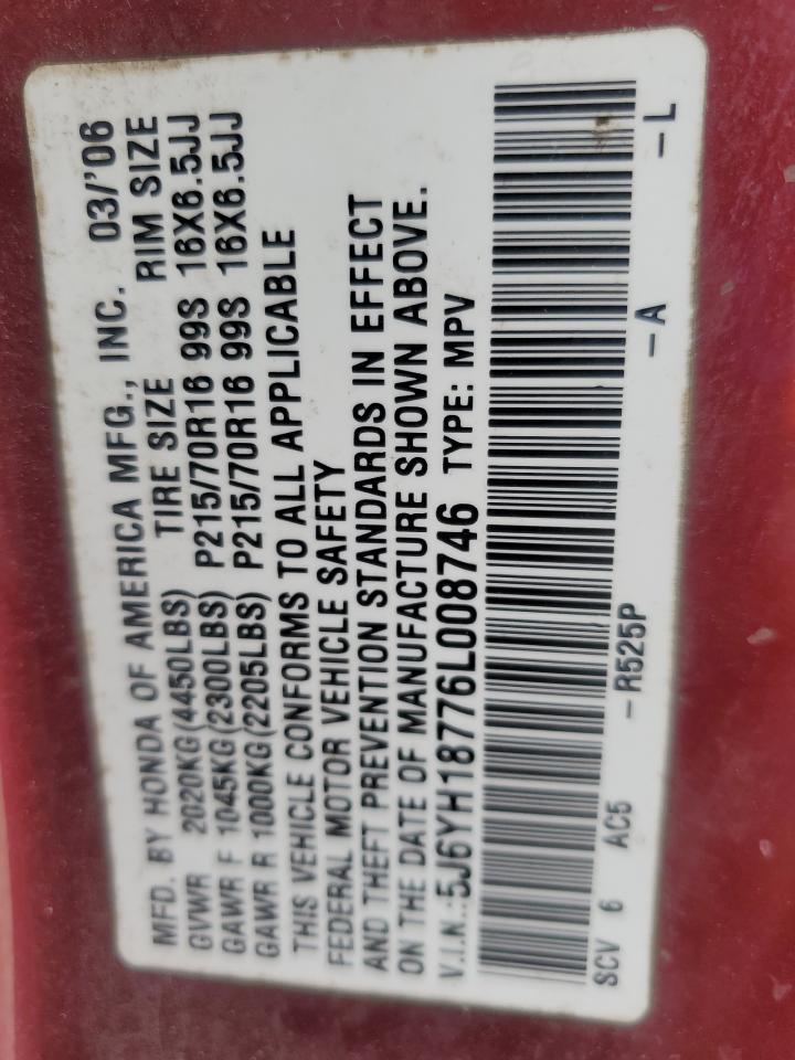 2006 Honda Element Ex VIN: 5J6YH18776L008746 Lot: 71732455