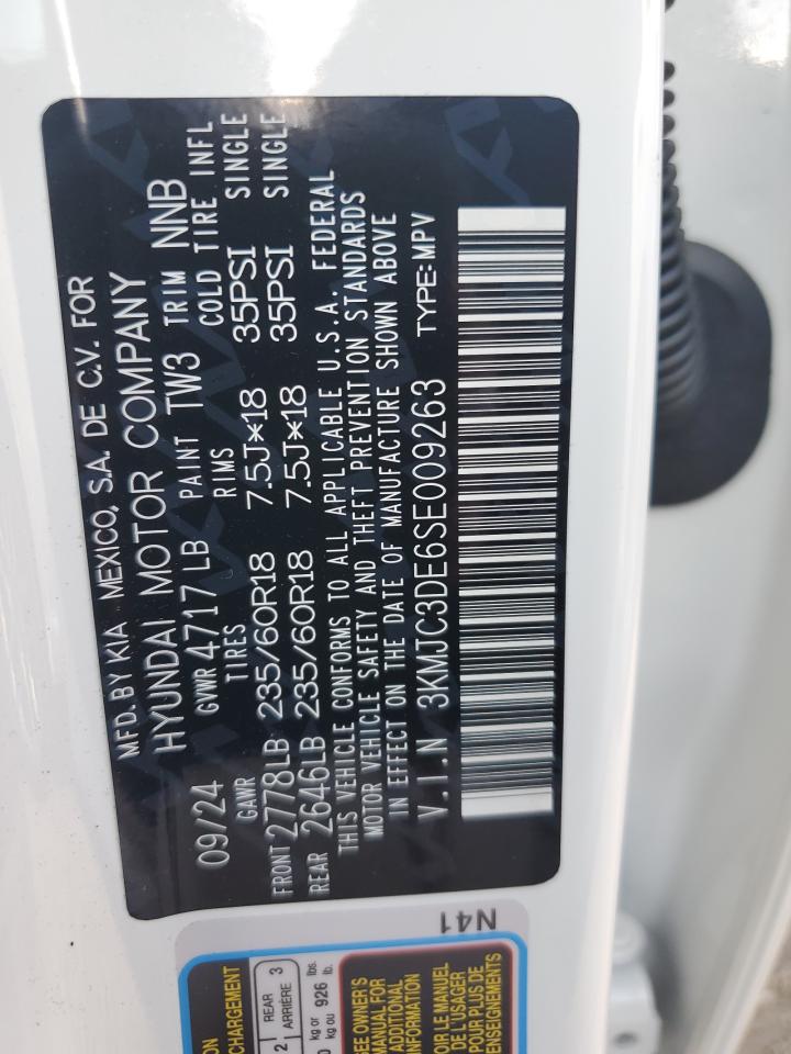 2025 Hyundai Tucson Sel VIN: 3KMJC3DE6SE009263 Lot: 80622765