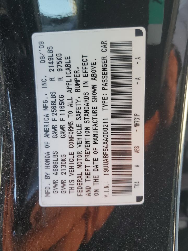 2010 Acura Tl VIN: 19UUA8F54AA000211 Lot: 80941945