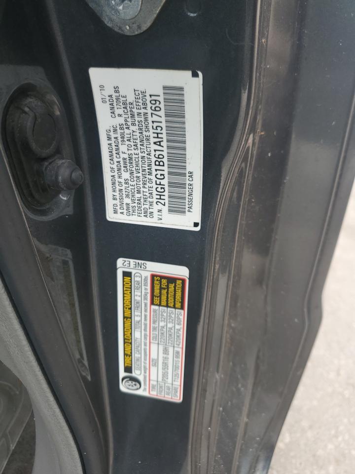 2010 Honda Civic Lx VIN: 2HGFG1B61AH517691 Lot: 71393155