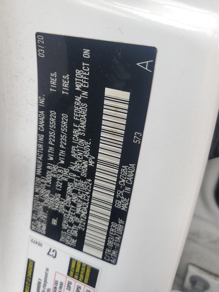 2020 Lexus Rx 350 F Sport VIN: 2T2YZMDA2LC242524 Lot: 81950945