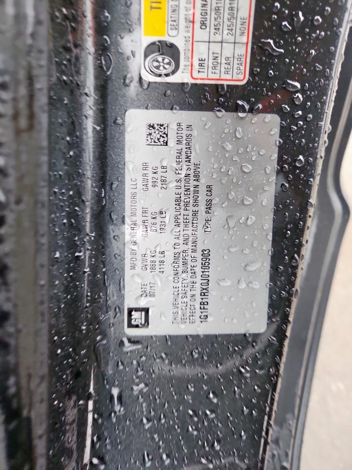 2018 Chevrolet Camaro Lt VIN: 1G1FB1RX0J0105903 Lot: 83927195