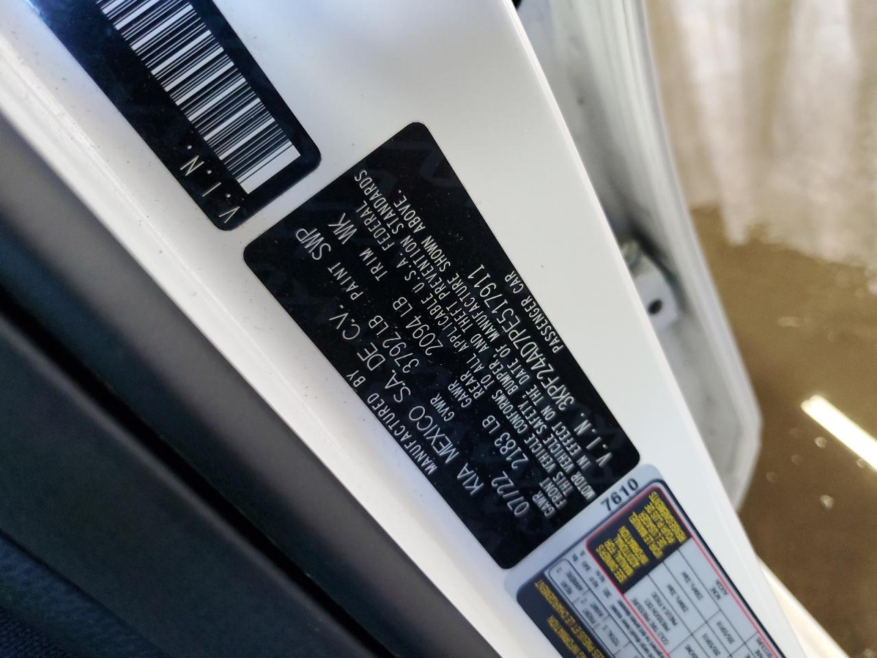 2023 Kia Forte Lx VIN: 3KPF24AD7PE517911 Lot: 80522065