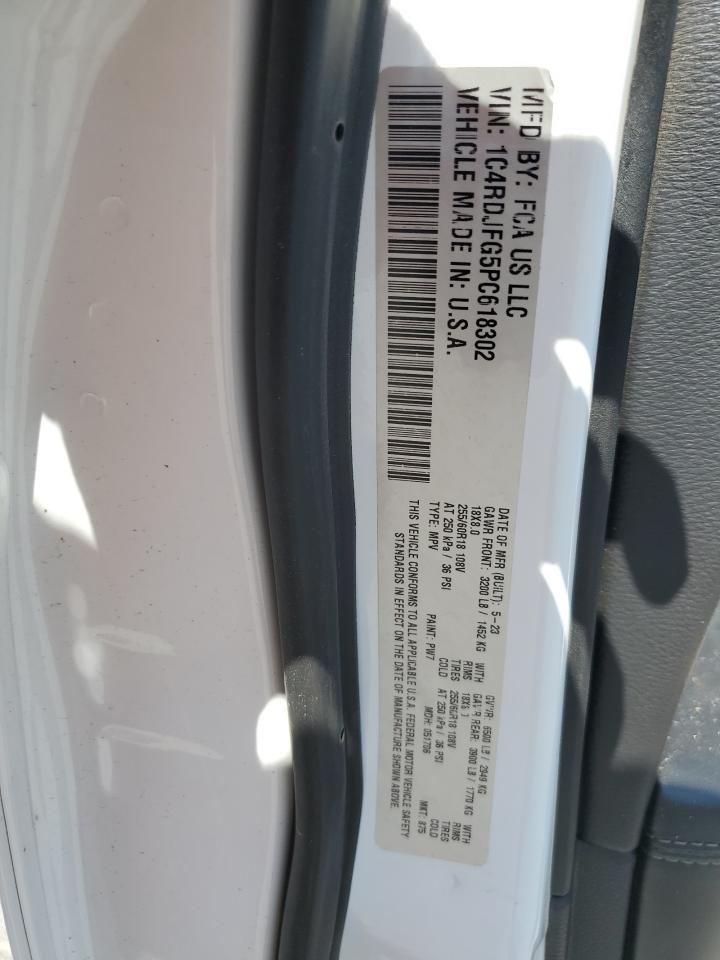 2023 Dodge Durango Pursuit VIN: 1C4RDJFG5PC618302 Lot: 71870425