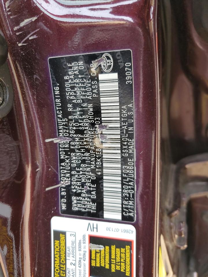 2015 Toyota Avalon Xle VIN: 4T1BK1EB1FU159903 Lot: 81739165