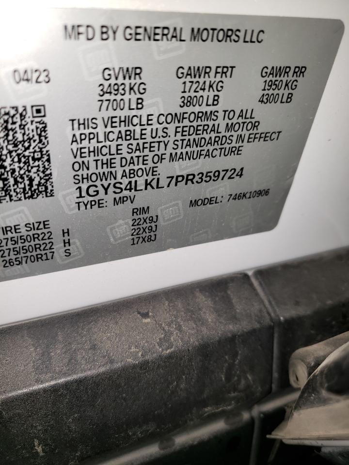 2023 Cadillac Escalade 4Wd Premium Luxury VIN: 1GYS4LKL7PR359724 Lot: 43307491