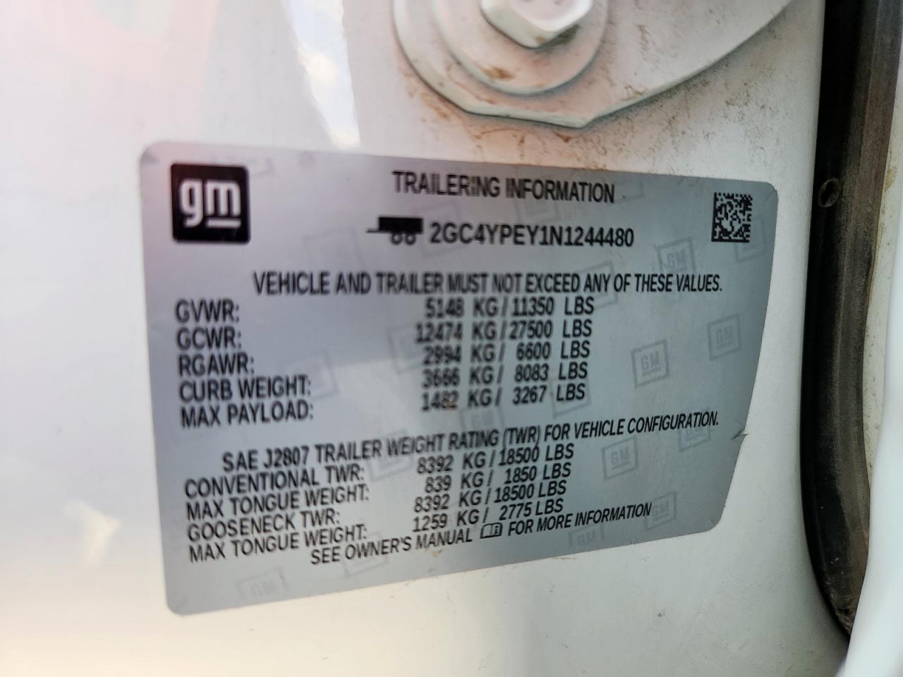 2022 Chevrolet Silverado K2500 Heavy Duty Ltz VIN: 2GC4YPEY1N1244480 Lot: 80844015