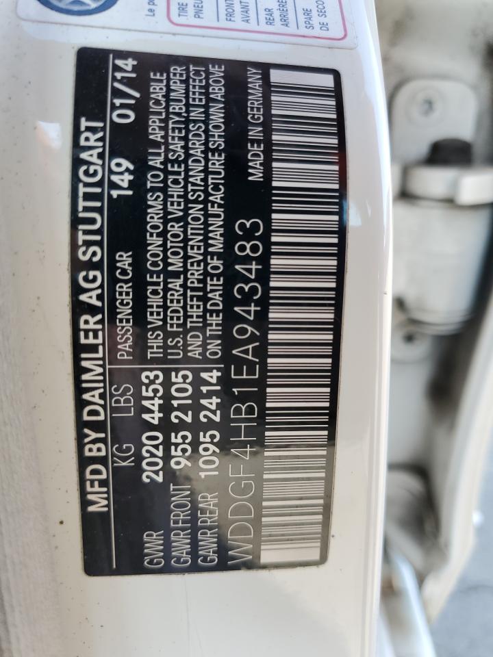 2014 Mercedes-Benz C 250 VIN: WDDGF4HB1EA943483 Lot: 81418725