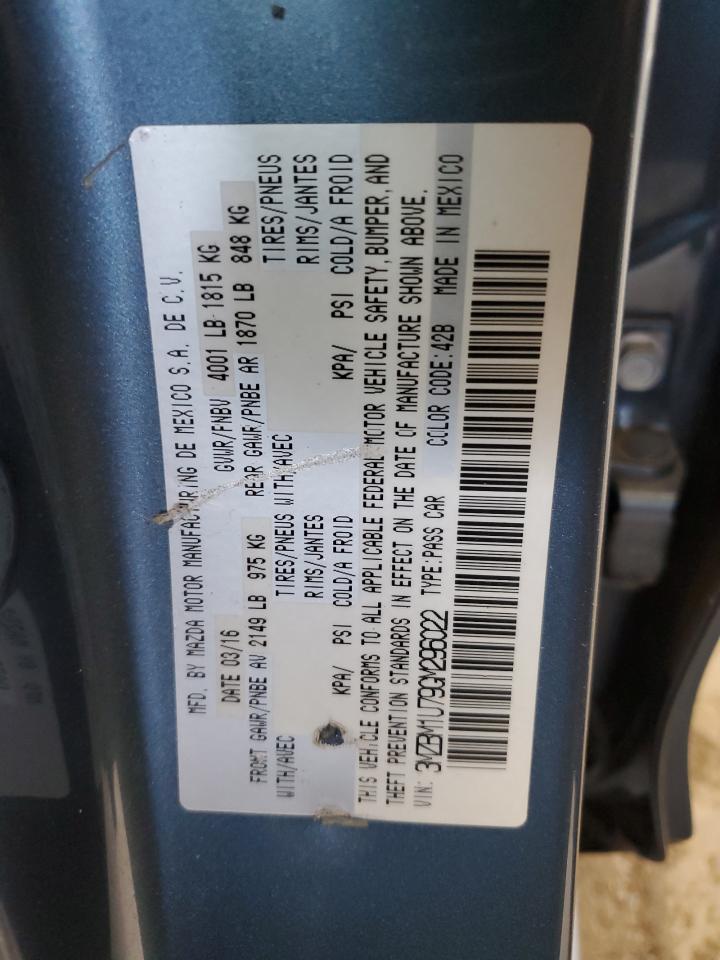 2016 Mazda 3 Sport VIN: 3MZBM1U79GM296022 Lot: 80676125