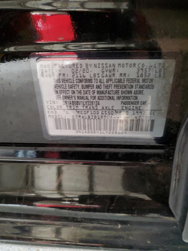 2020 Nissan Sentra S VIN: 3N1AB8BV1LY228124 Lot: 81089505