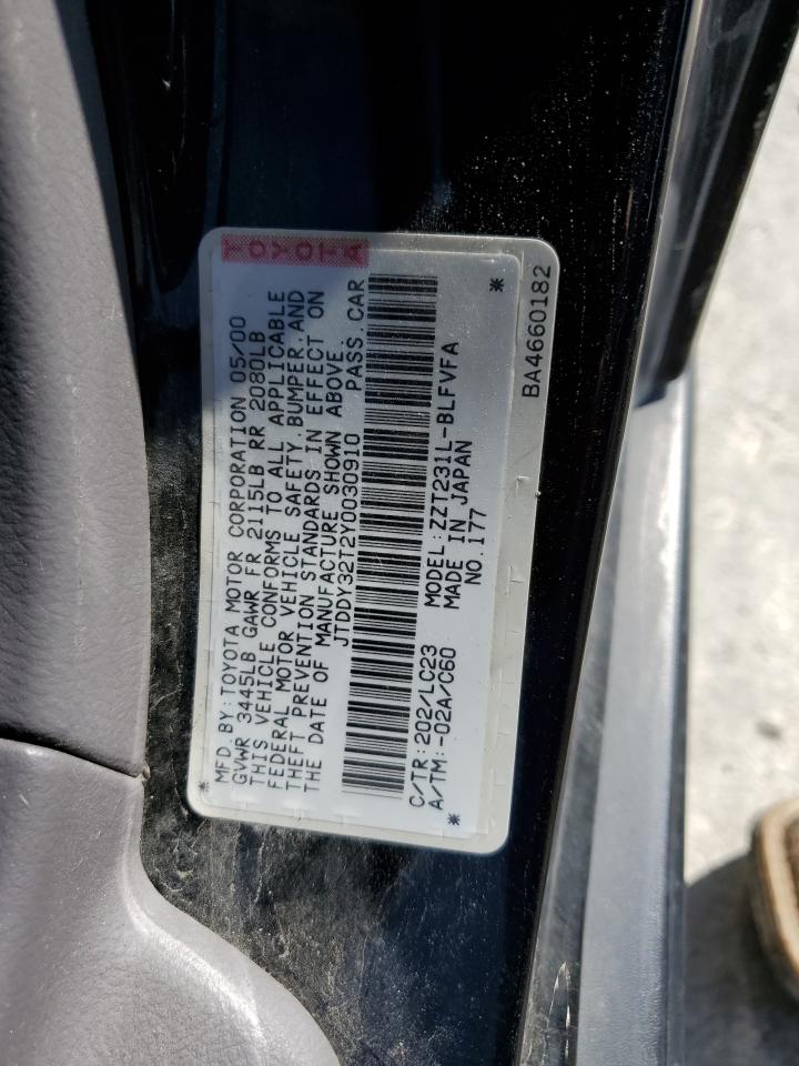 2000 Toyota Celica Gt-S VIN: JTDDY32T2Y0030910 Lot: 81495395