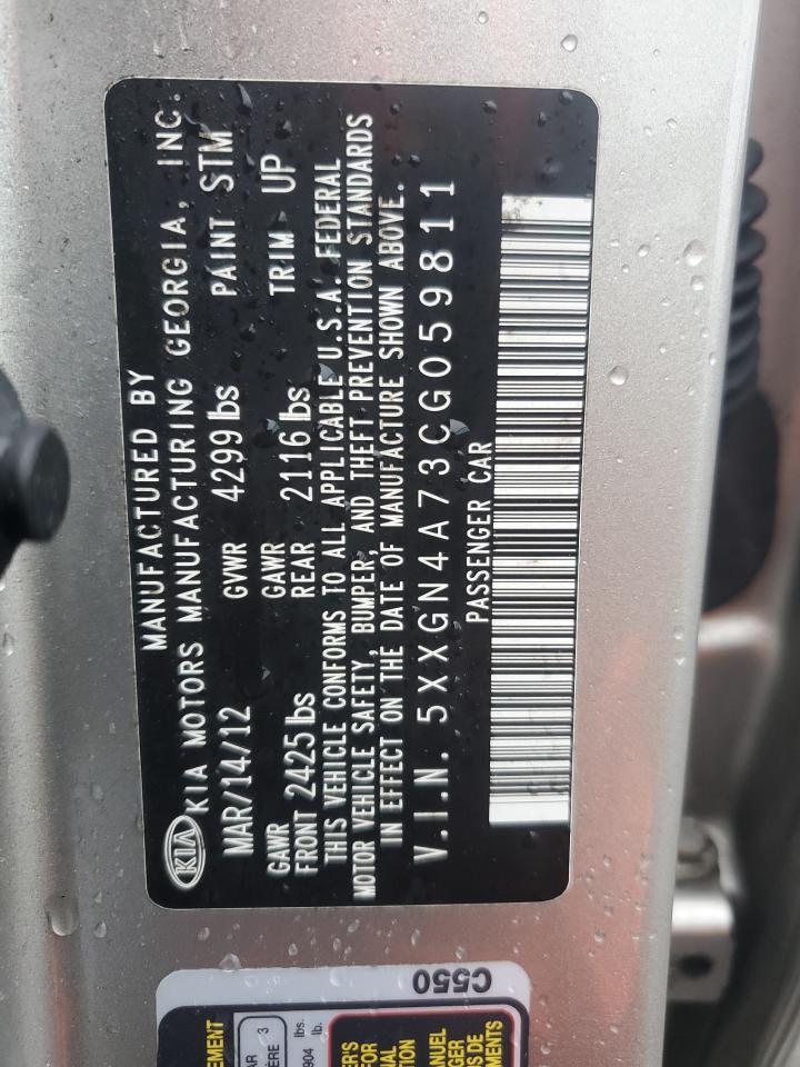2012 Kia Optima Ex VIN: 5XXGN4A73CG059811 Lot: 83961515