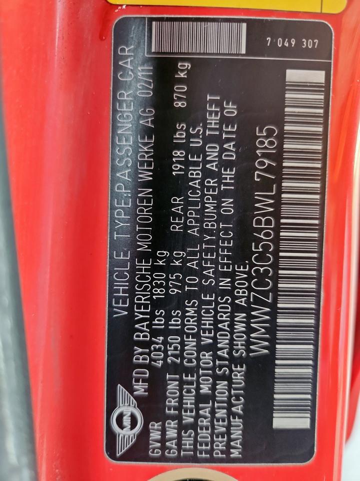 2011 Mini Cooper S Countryman VIN: WMWZC3C56BWL79185 Lot: 80015805