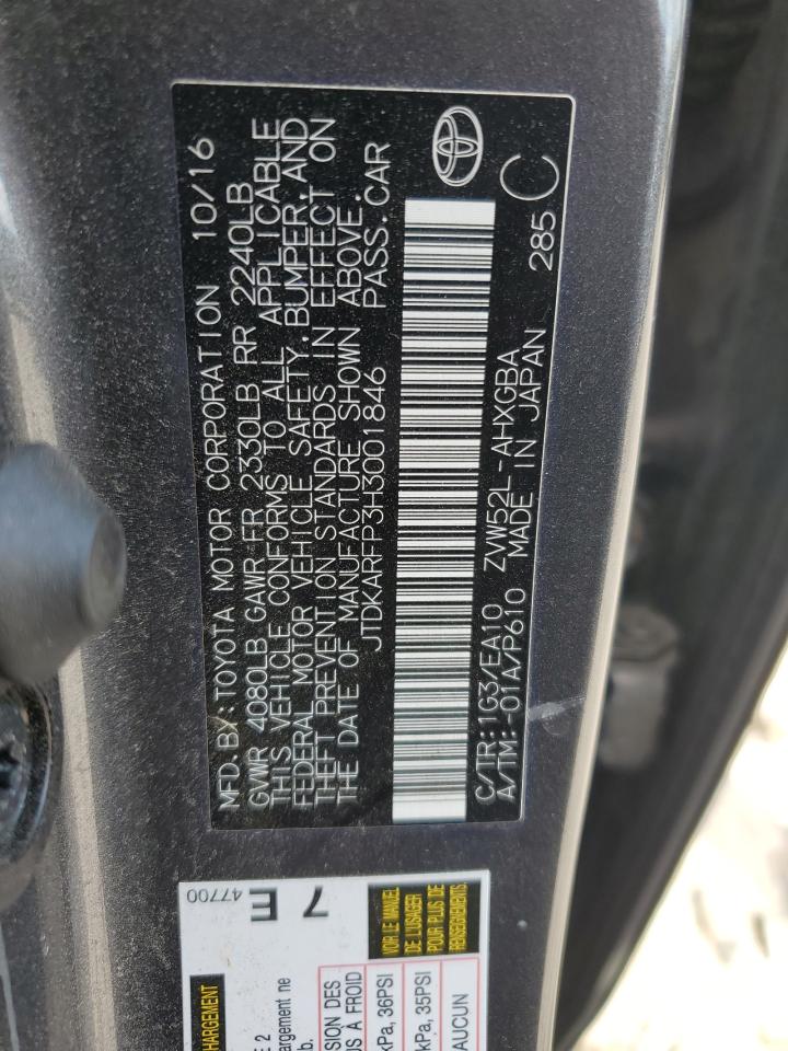 2017 Toyota Prius Prime VIN: JTDKARFP3H3001846 Lot: 80605515