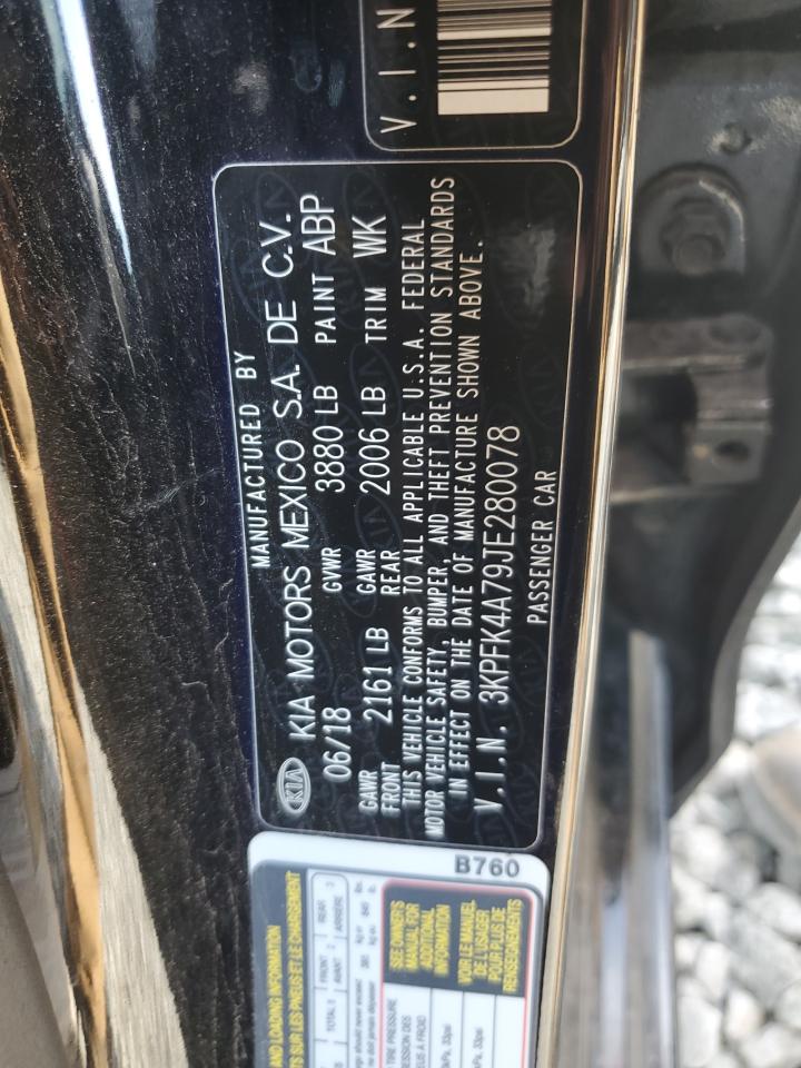 2018 Kia Forte Lx VIN: 3KPFK4A79JE280078 Lot: 70182875