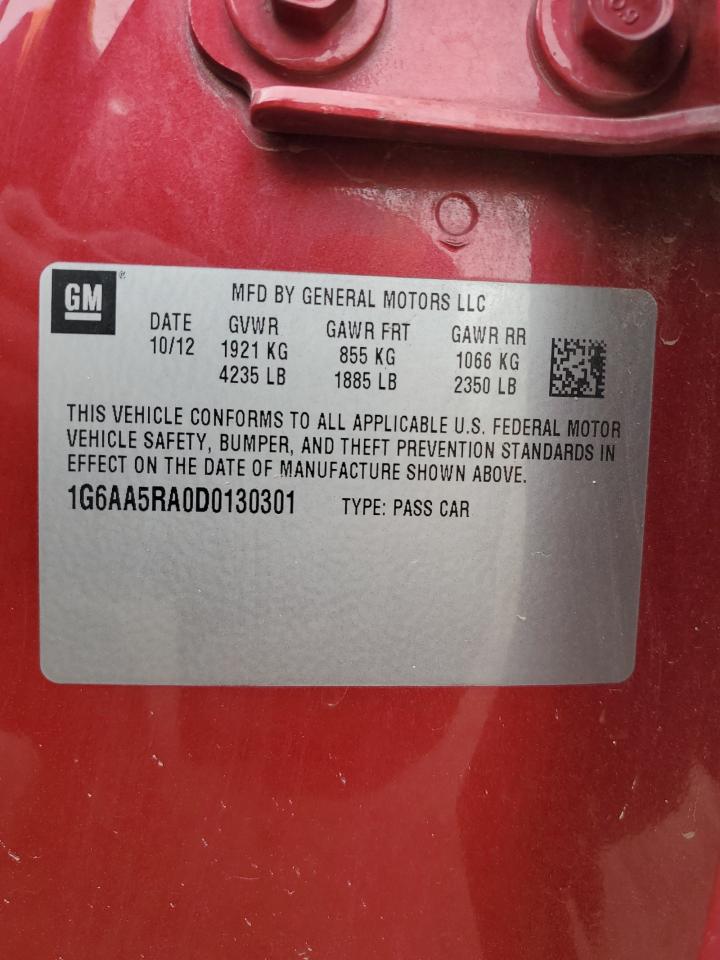 2013 Cadillac Ats VIN: 1G6AA5RA0D0130301 Lot: 82042575