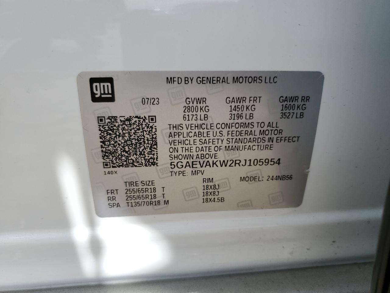 2024 Buick Enclave Essence VIN: 5GAEVAKW2RJ105954 Lot: 80132495