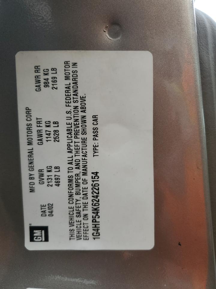 2002 Buick Lesabre Custom VIN: 1G4HP54K624226154 Lot: 80687245