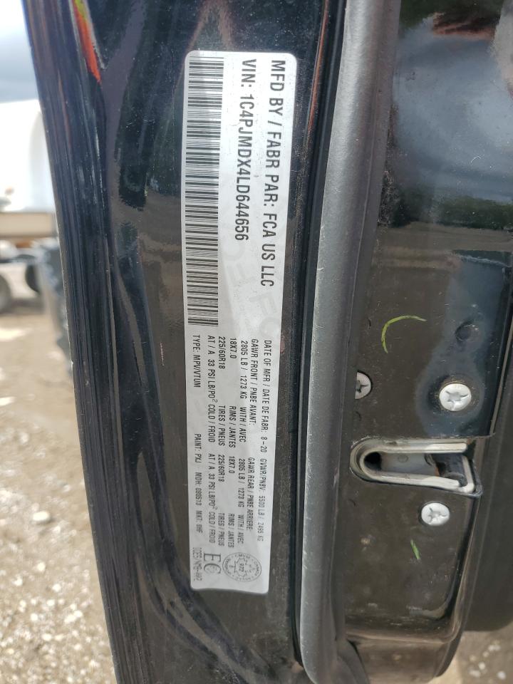 2020 Jeep Cherokee Limited VIN: 1C4PJMDX4LD644656 Lot: 80533985