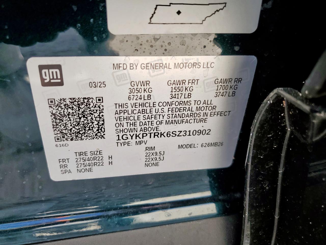 2025 Cadillac Lyriq Luxury VIN: 1GYKPTRK6SZ310902 Lot: 80890715