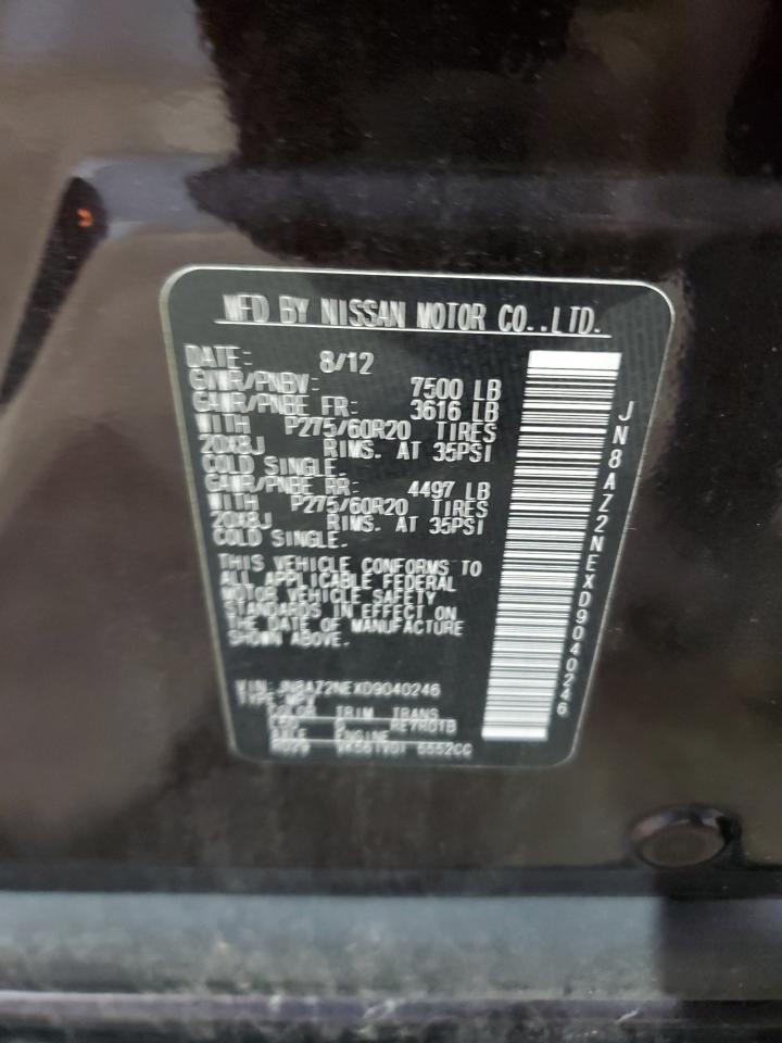 2013 Infiniti Qx56 VIN: JN8AZ2NEXD9040246 Lot: 71170315