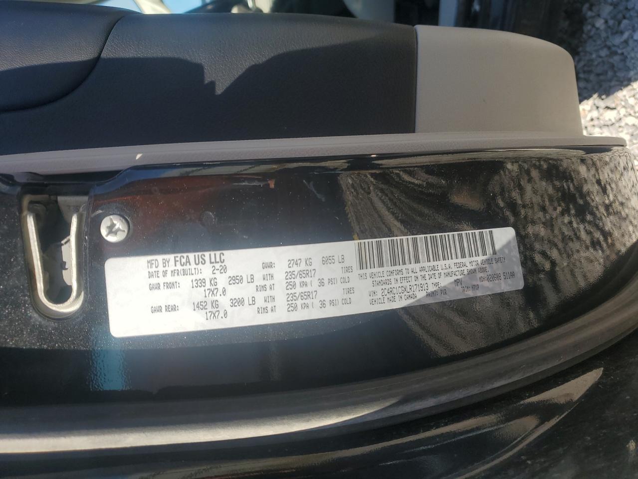 2020 Chrysler Voyager Lx VIN: 2C4RC1CGXLR171913 Lot: 84238555