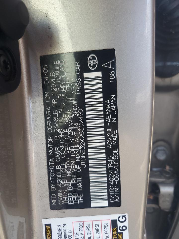 2005 Toyota Camry Le VIN: JTDBE32K253024901 Lot: 71287745
