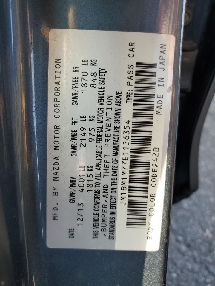 2014 Mazda 3 Grand Touring VIN: JM1BM1M77E1156354 Lot: 81047325