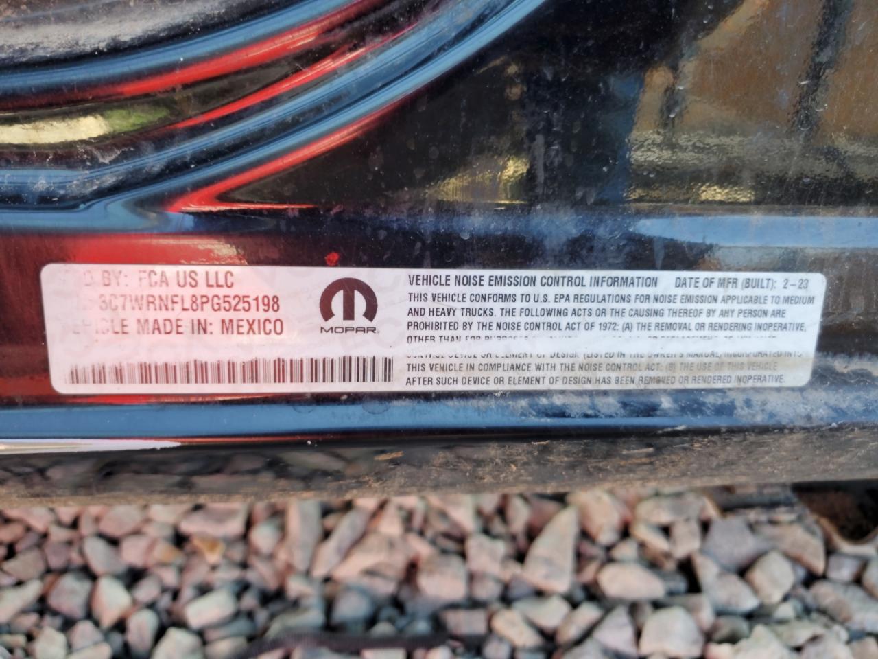 2023 Ram 5500 VIN: 3C7WRNFL8PG525198 Lot: 84038435