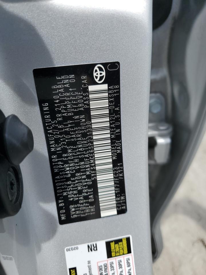 2025 Toyota Corolla Se VIN: 5YFS4MCE6SP231330 Lot: 81312845