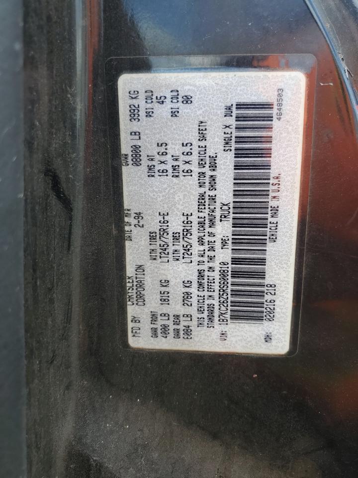 1994 Dodge Ram 2500 VIN: 1B7KC26Z5RS600810 Lot: 81315705