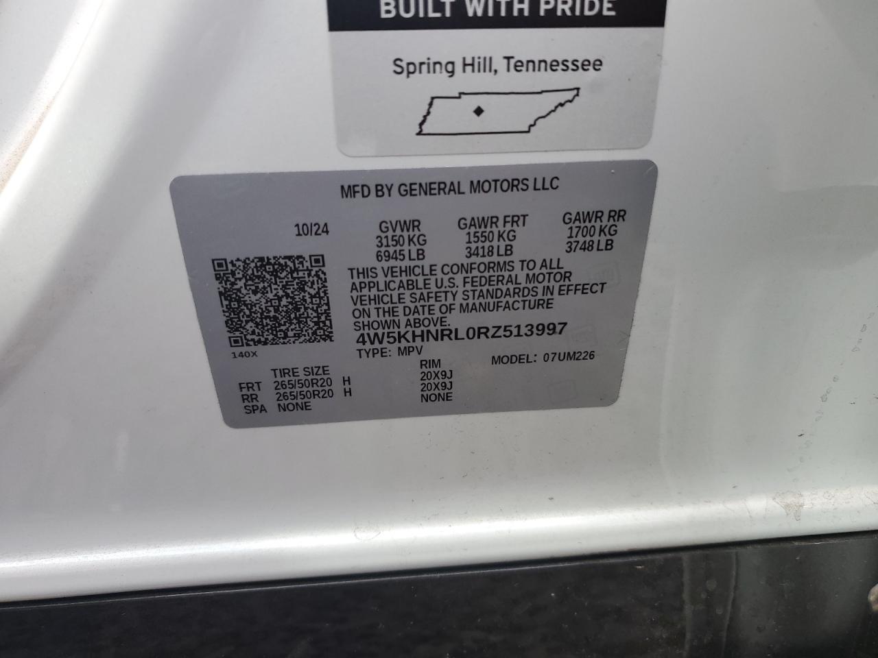 2024 Acura Zdx A-Spec VIN: 4W5KHNRL0RZ513997 Lot: 80515735