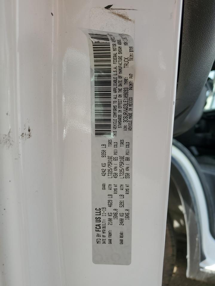 2020 Ram Promaster 3500 3500 Standard VIN: 3C6URVWG3LE109693 Lot: 80136285