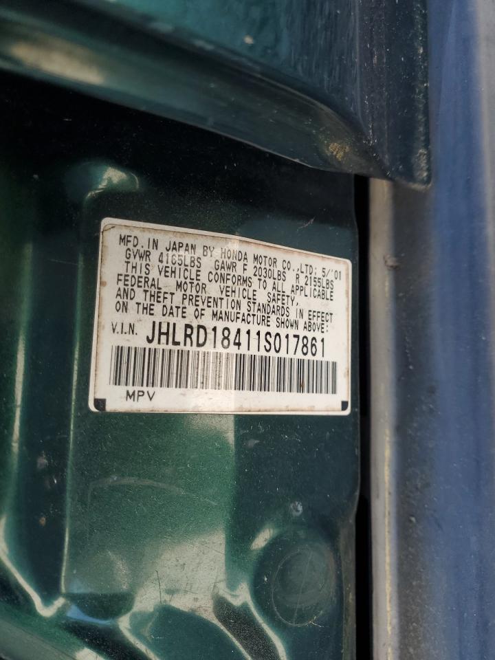 2001 Honda Cr-V Lx VIN: JHLRD18411S017861 Lot: 71409195