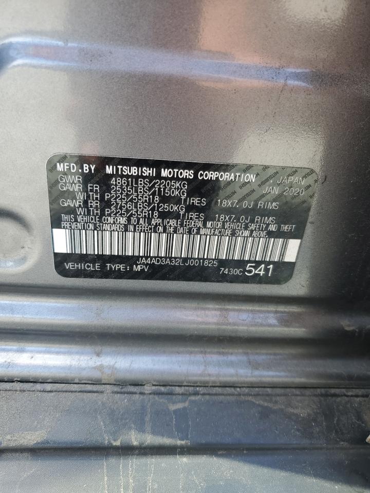 2020 Mitsubishi Outlander Se VIN: JA4AD3A32LJ001825 Lot: 80800665