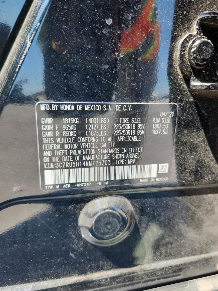 2021 Honda Hr-V Sport VIN: 3CZRU5H14MM725703 Lot: 80306895