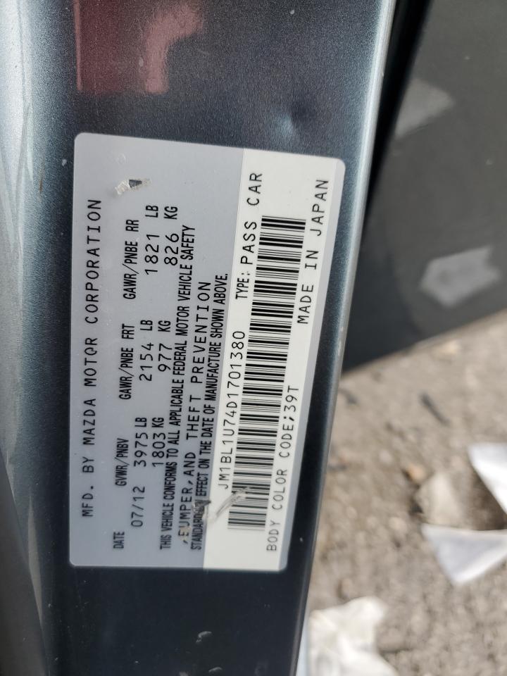 2013 Mazda 3 I VIN: JM1BL1U74D1701380 Lot: 81006025