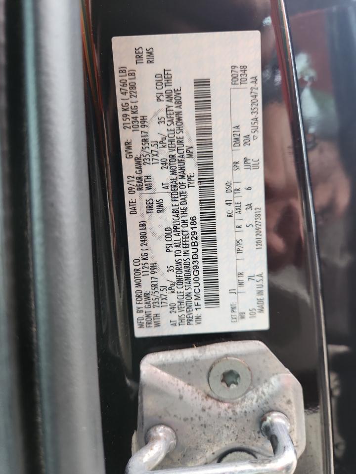 2013 Ford Escape Se VIN: 1FMCU0G93DUB29186 Lot: 81717595