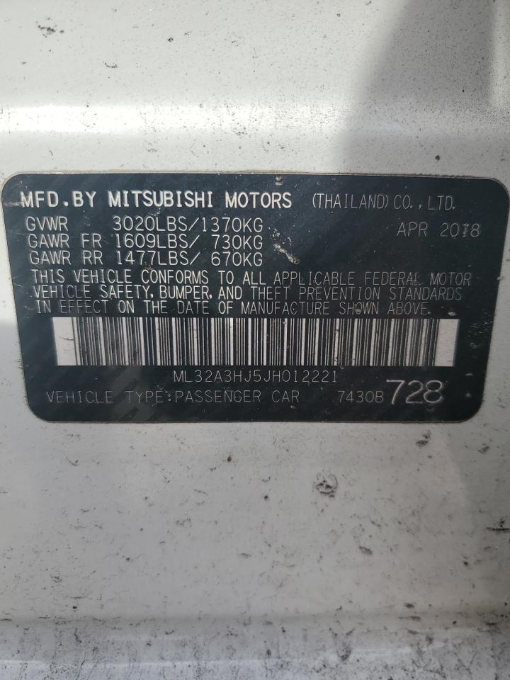 2018 Mitsubishi Mirage Es VIN: ML32A3HJ5JH012221 Lot: 81027685
