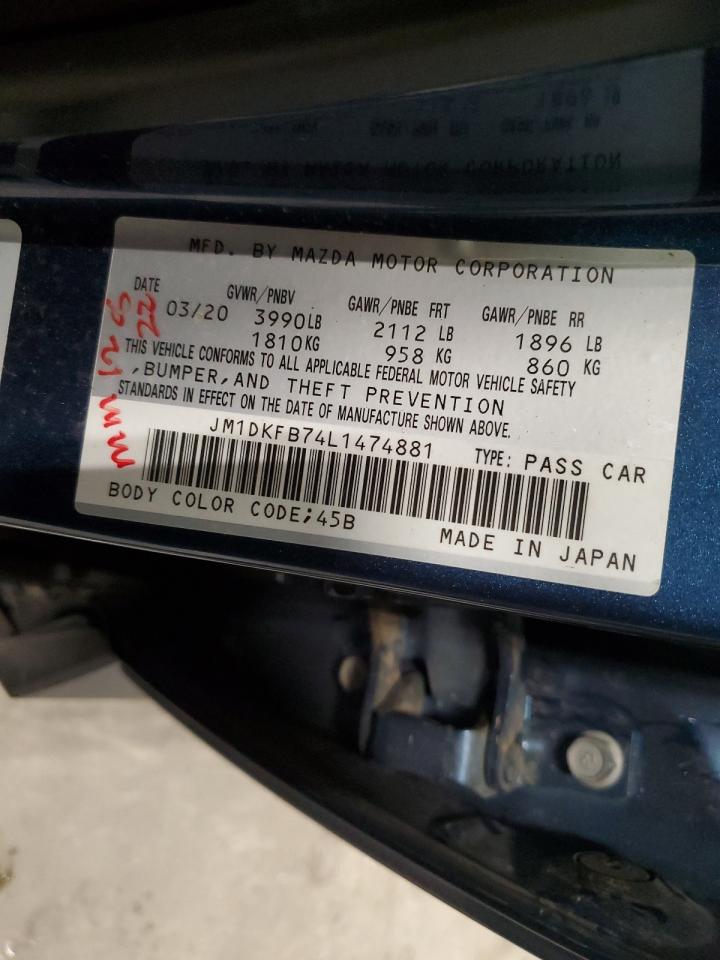 2020 Mazda Cx-3 Sport VIN: JM1DKFB74L1474881 Lot: 70345295