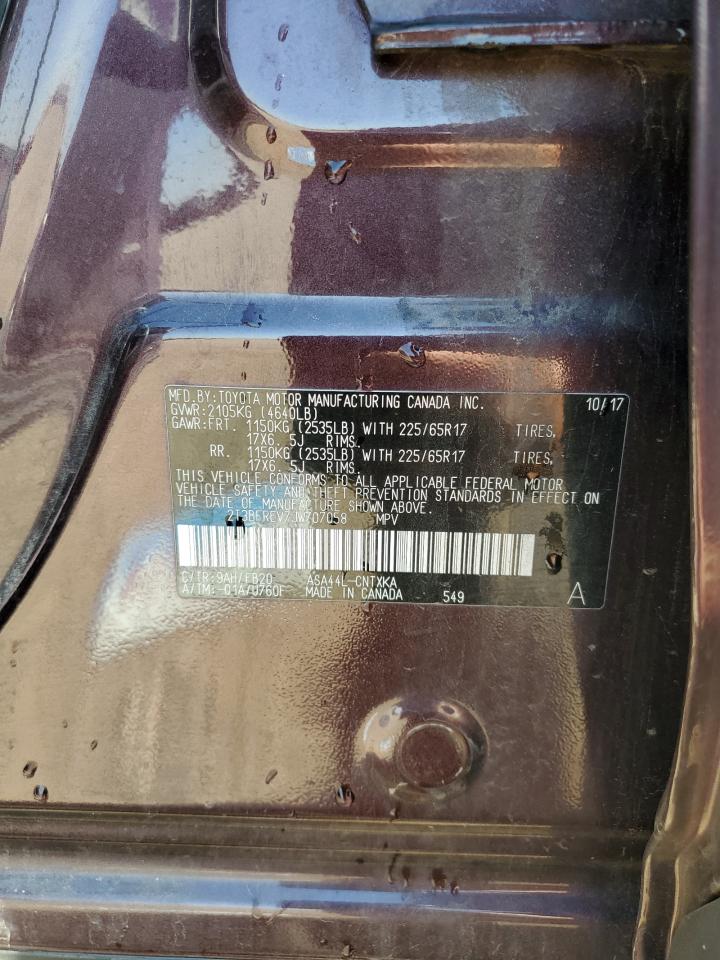 2018 Toyota Rav4 Le VIN: 2T3BFREV7JW707058 Lot: 81073705