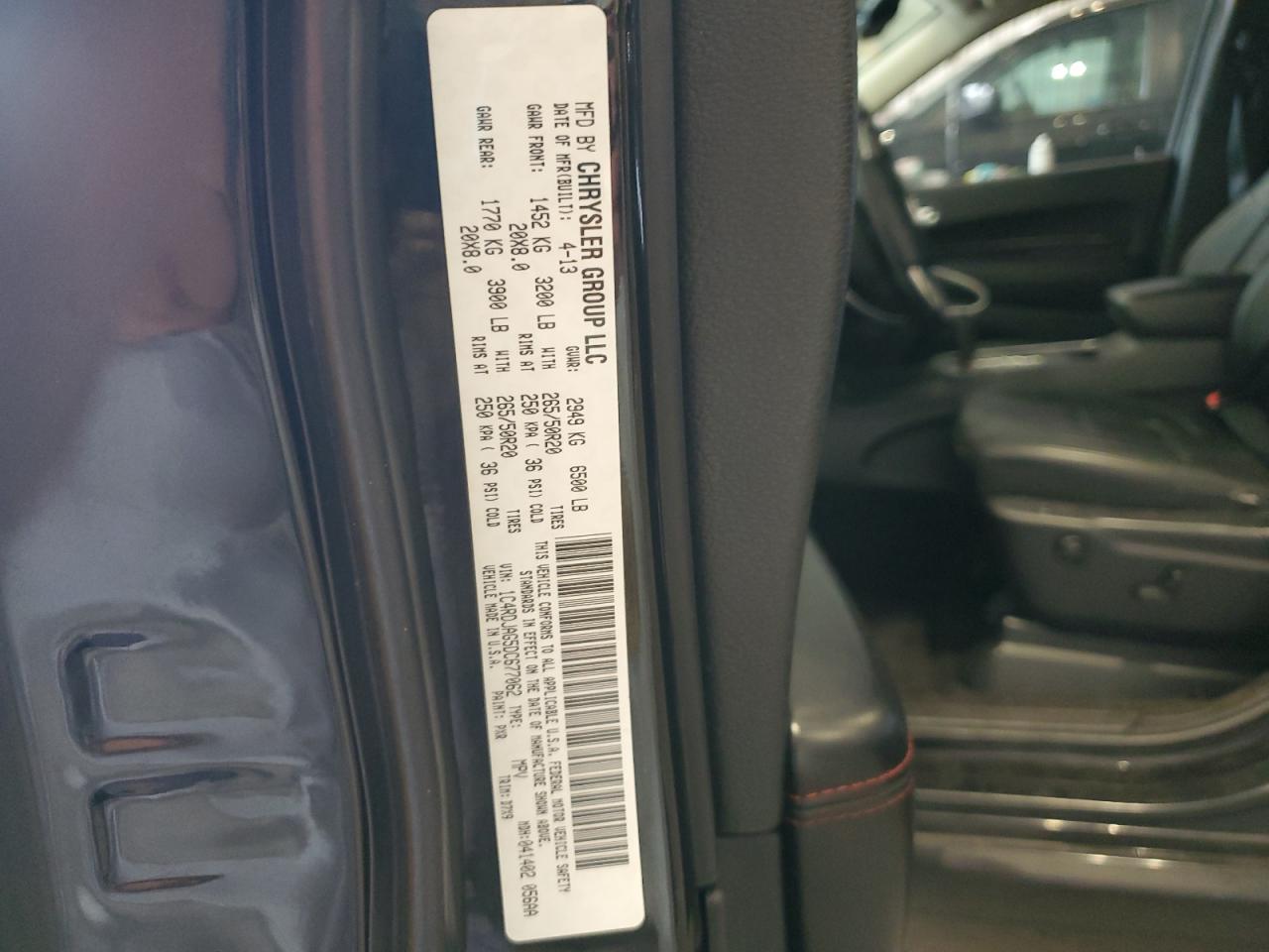 2013 Dodge Durango Sxt VIN: 1C4RDJAG5DC677062 Lot: 81377375