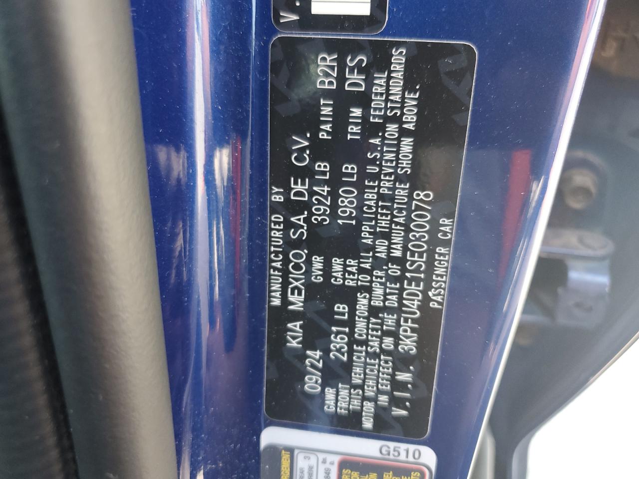 2025 Kia K4 Ex VIN: 3KPFU4DE1SE030078 Lot: 80117915