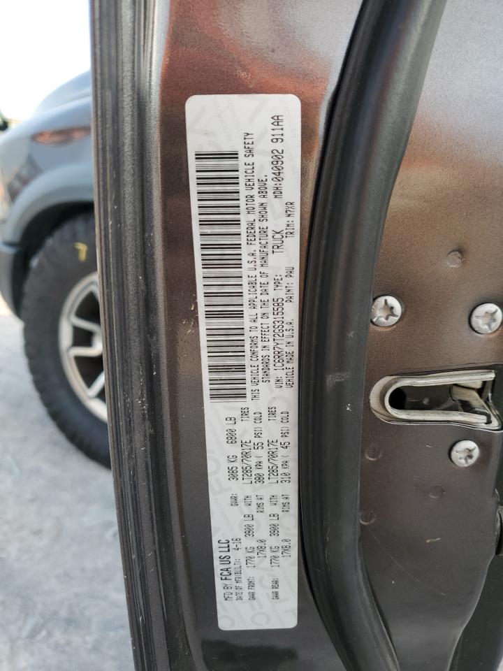 2016 Ram 1500 Rebel VIN: 1C6RR7YT2GS315585 Lot: 80729385