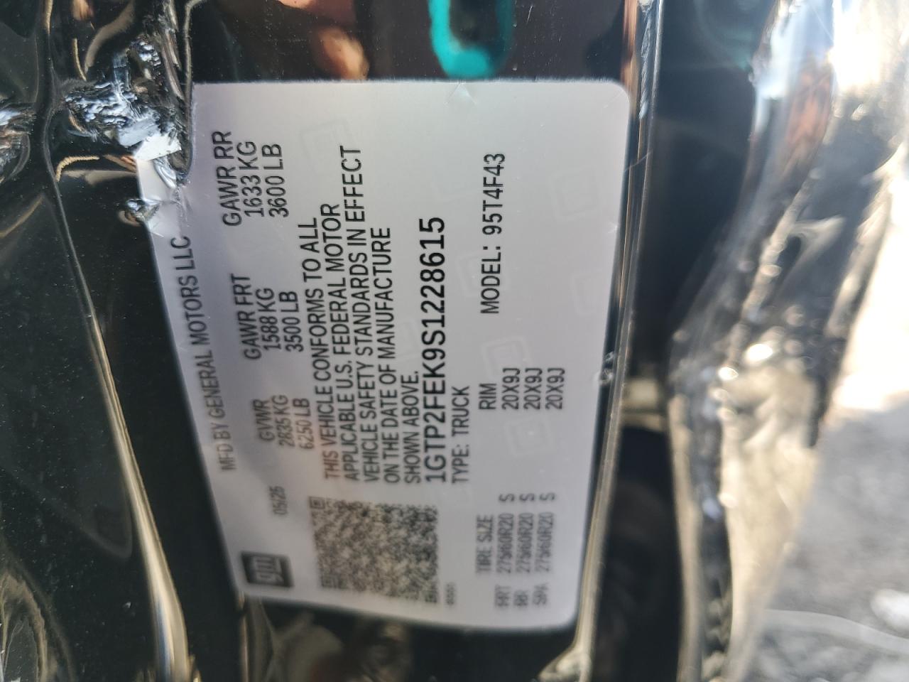 2025 GMC Canyon Denali VIN: 1GTP2FEK9S1228615 Lot: 81004205