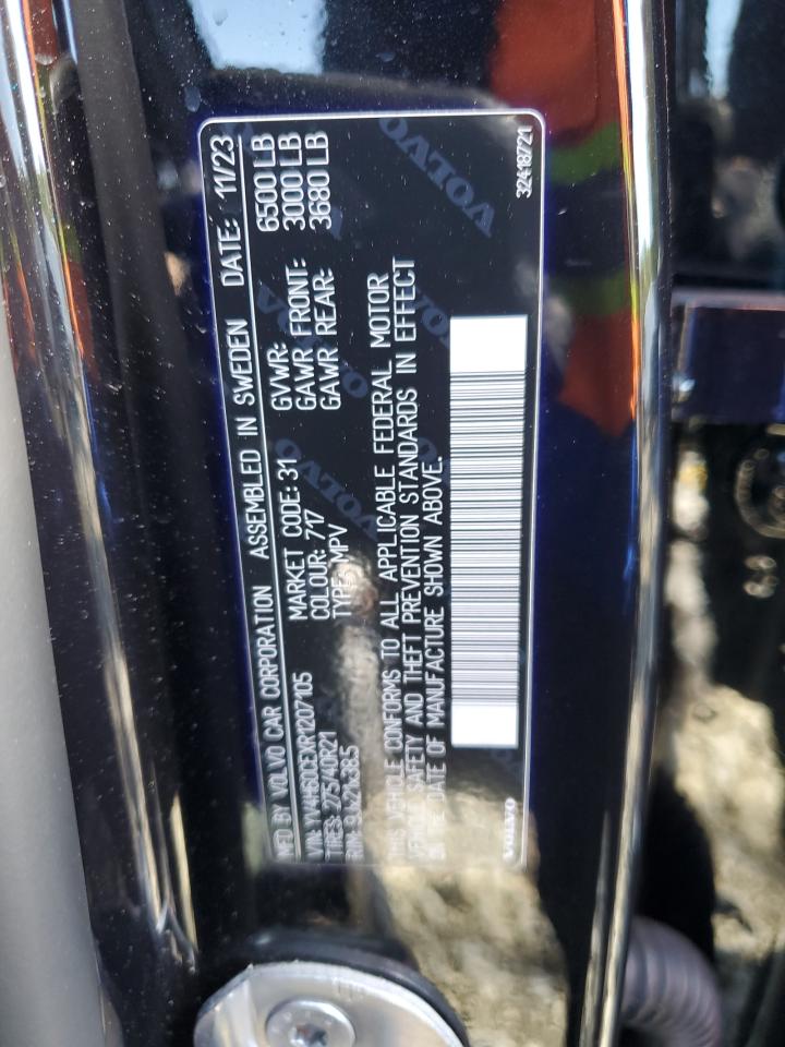 2024 Volvo Xc90 Plus VIN: YV4H60CEXR1207105 Lot: 81404325