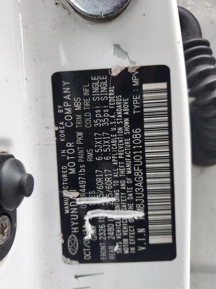 2015 Hyundai Tucson Limited VIN: KM8JU3AG8FU011086 Lot: 81252825