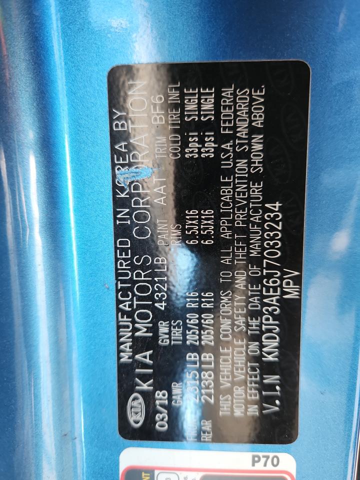 2018 Kia Soul Ev VIN: KNDJP3AE6J7033234 Lot: 81303495