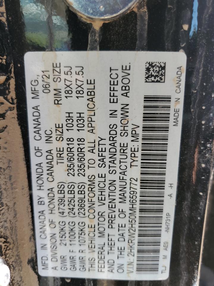 2021 Honda Cr-V Ex VIN: 2HKRW2H50MH659772 Lot: 84197645