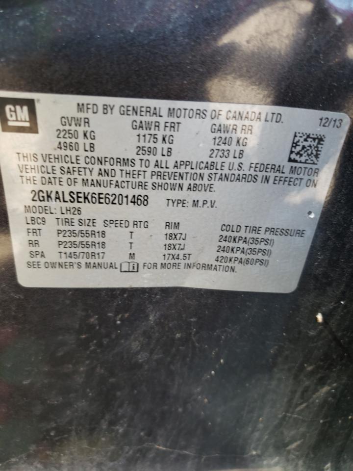 2014 GMC Terrain Slt VIN: 2GKALSEK6E6201468 Lot: 71956435